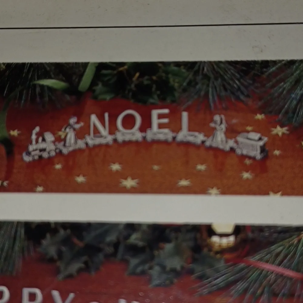 Fort satin finish pewter NOEL train, 8 pc in the box